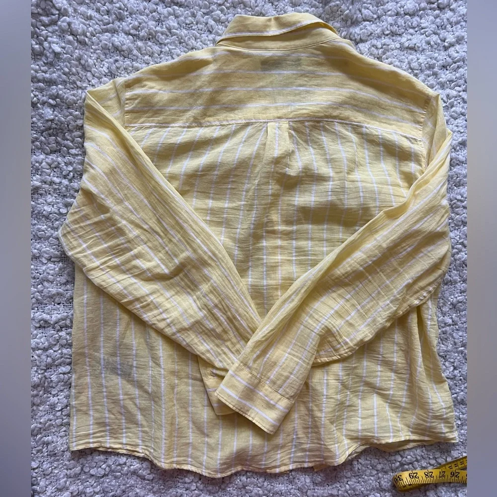 Banana Republic Yellow Striped Button-Up Shirt - Picture 8 of 8